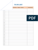 Excel To Do List Template Print