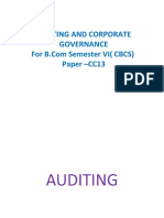 AUDITING AND CORPORATE GOVERNANCE