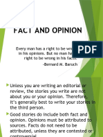 Fact vs. Opinion