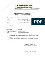 Surat Keterangan Kerja (SP - KJ)