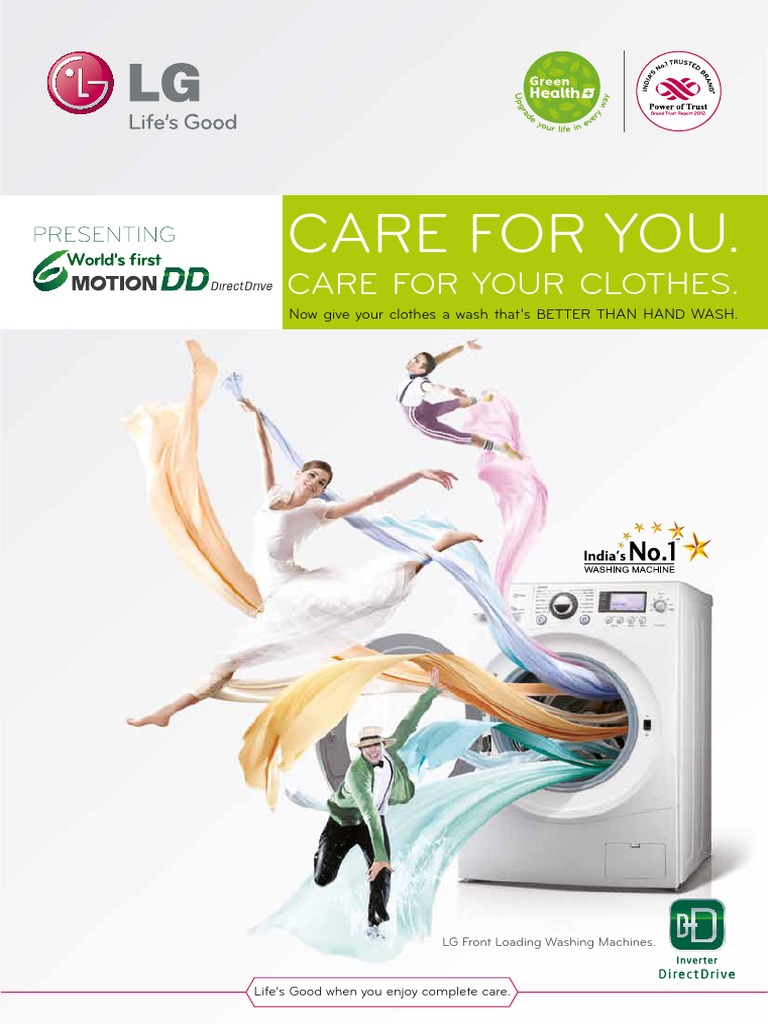 LG 6 Motion Direct Drive Washing Machines | PDF | Washing Machine ...