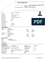 M.Tech Application: Personal Information