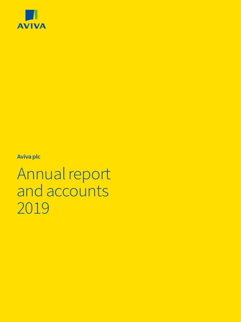 Aviva PLC Annual Report and Accounts 2019 PDF Financial Statement