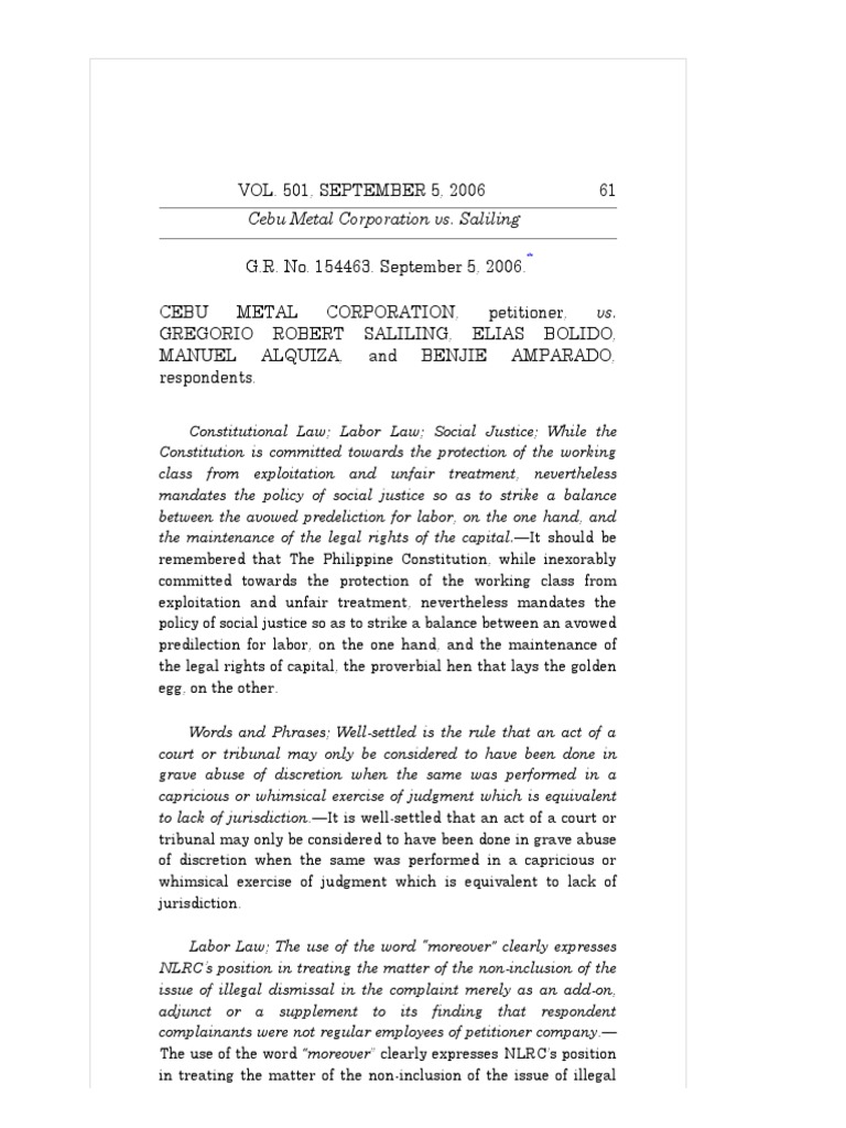 Cebu Metal Corp. Vs Saliling PDF Appeal Certiorari