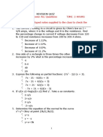 Calculus 2 Final REVISION QUIZ Feb 2021