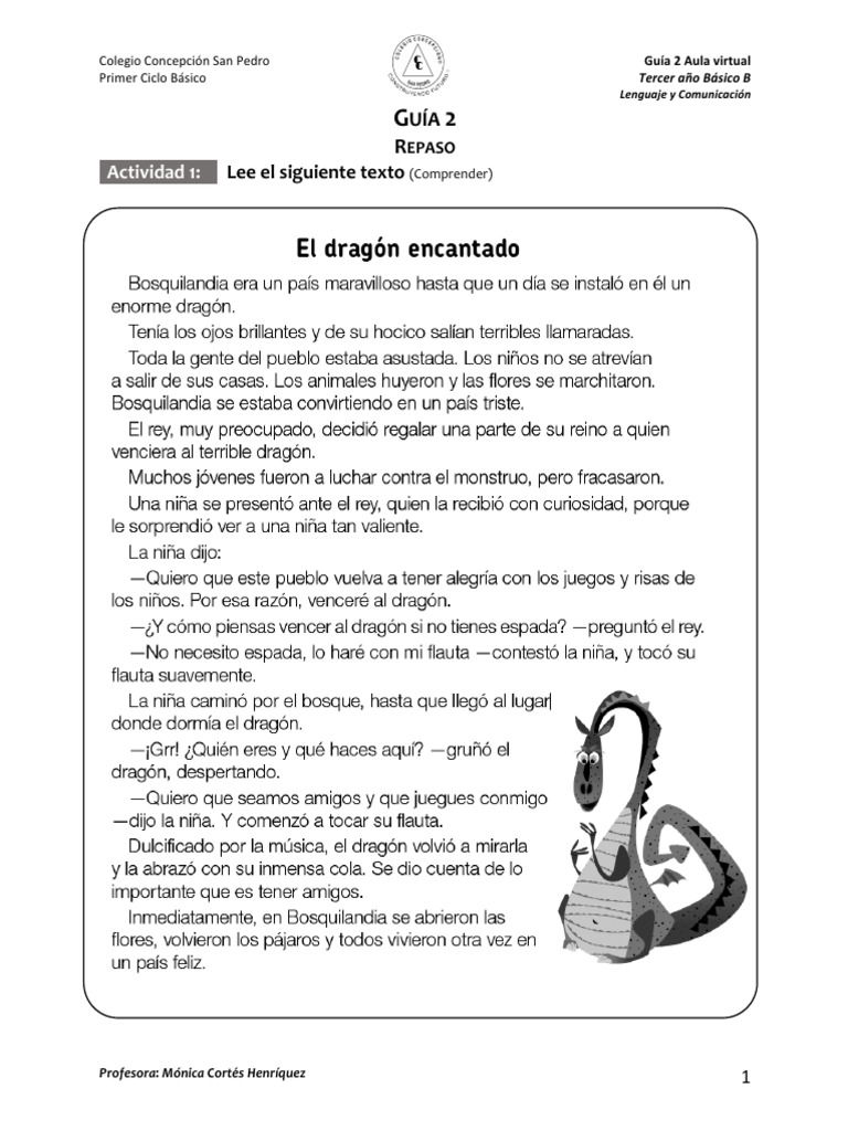 Lenguaje Tercero B M.Cortes 22 03 21 | PDF | Artes del Lenguaje y ...