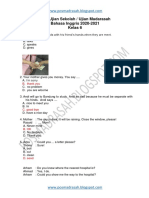 Soal Ujian Sekolah / Ujian Madarasah Bahasa Inggris 2020-2021 Kelas 6