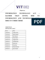 Information Technology Act - Rather Than Giving Rise To Information and Technology Gives Rise To Cyber Crime