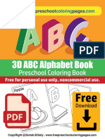 3d Abc Alphabet Learning For Kids Free Preschool Coloring Book PDF Download