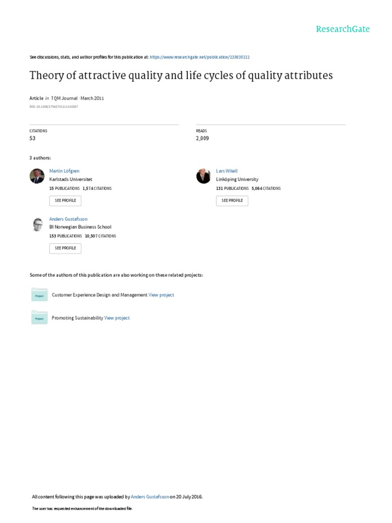Quality Attributes Life Cycles Explained | PDF | Customer Satisfaction ...