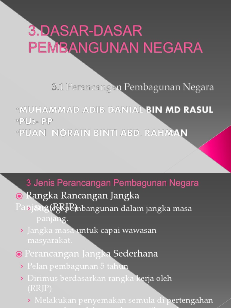 Dasar Dasar Pembangunan Negara Pdf