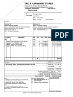 Mukesh Electric & Hardware Stores: Tax Invoice