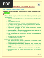 Early Preparation For Timely Pension: Dear VRS Optee of BSNL Gujarat Circle