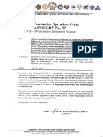 Rvoc Advisory No. 37 Reteration of The Utilization of Jansen Vac