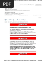 Hydraulic Fan Speed - Test and Adjust: Shutdown SIS Previous Screen