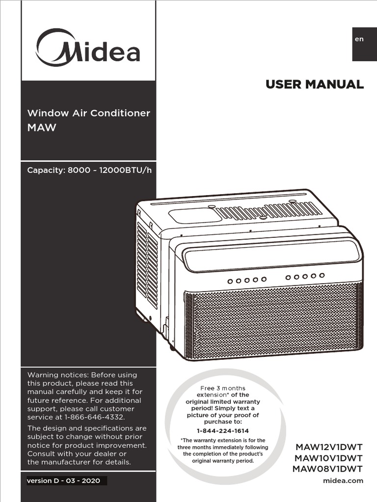 Midea U AC User Manual PDF