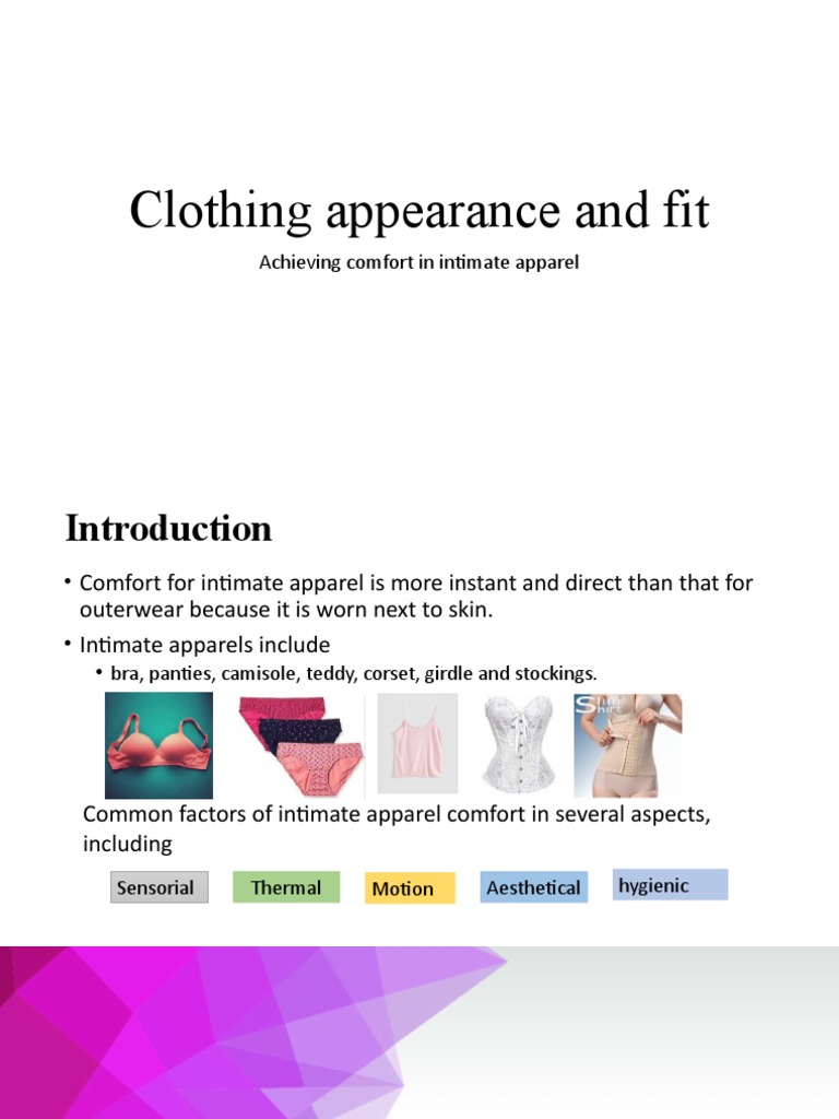 Achieving Comfort in Intimate Apparel PDF Bra Undergarment