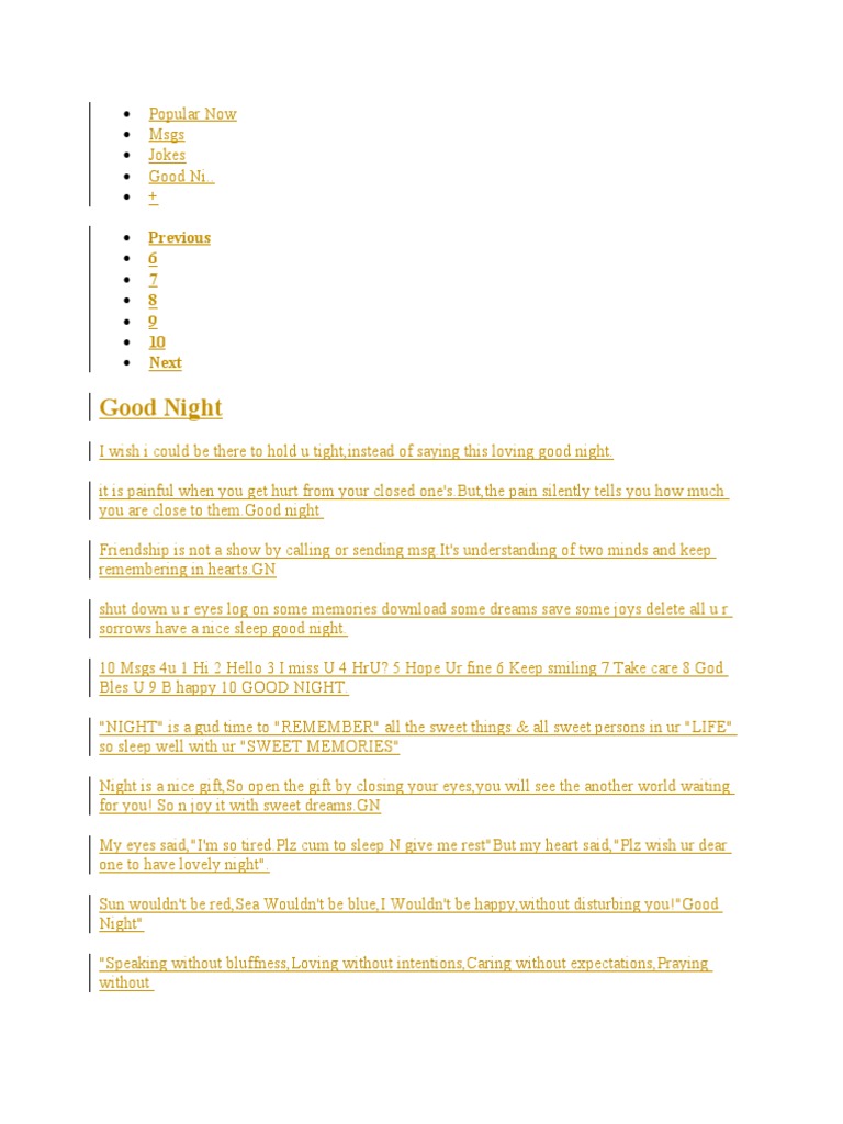 Good Night | PDF