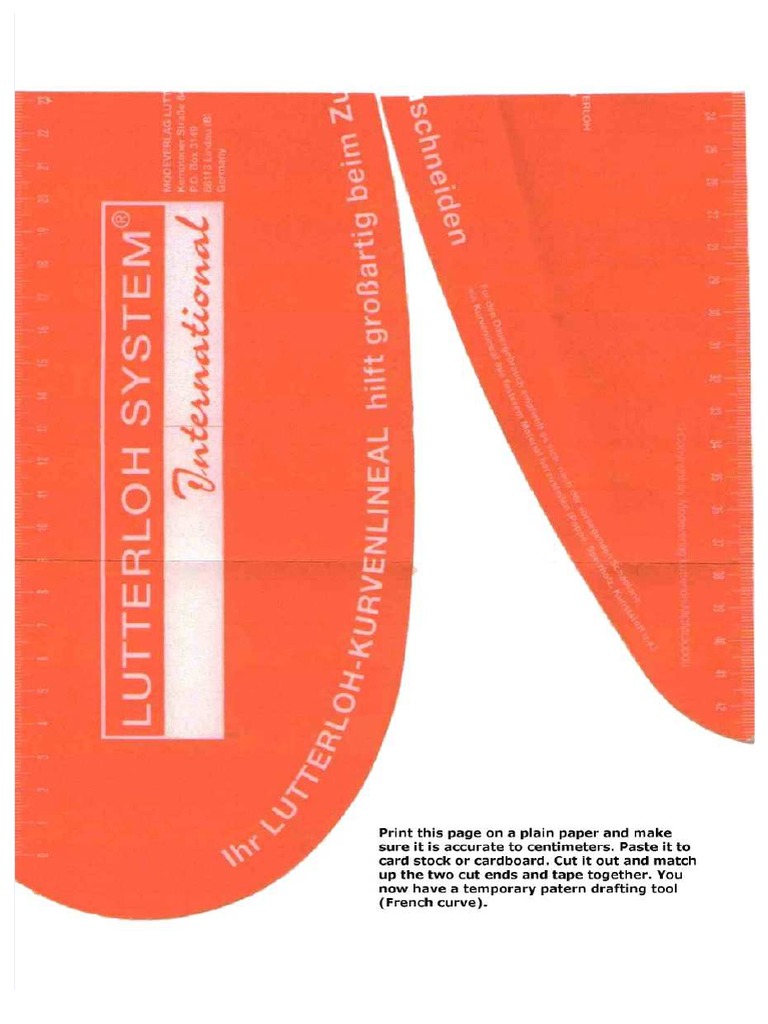 Qdoc Tips Lutterloh French Curve PDF
