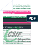 CSIF Calculadora Baremo Oposiciones 2021