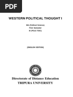 POLS-703C-Western Political Thought I