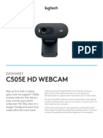 C505E HD Webcam: Datasheet