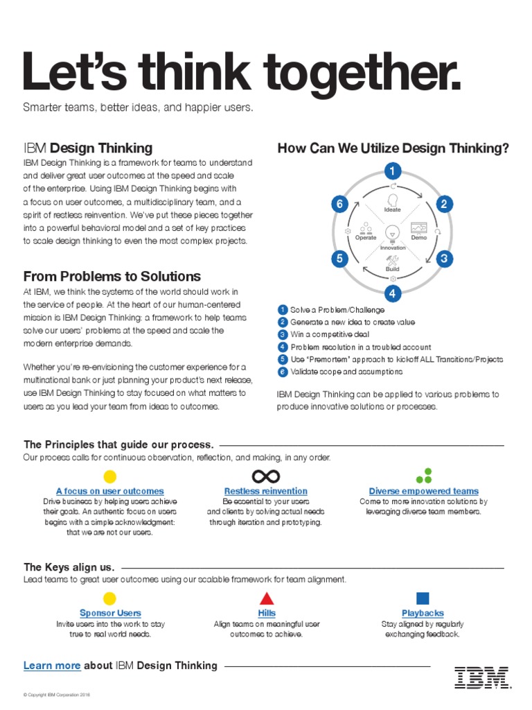 Let's Think Together.: IBM Design Thinking | PDF | Design Thinking | Design