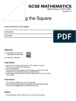 Completing the Square and Area Word Problems