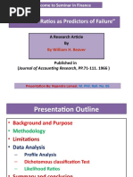 Financial Ratios As Predictor of Failure