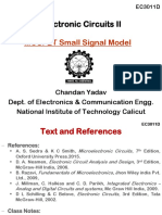 Electronic Circuits II: MOSFET Small Signal Model