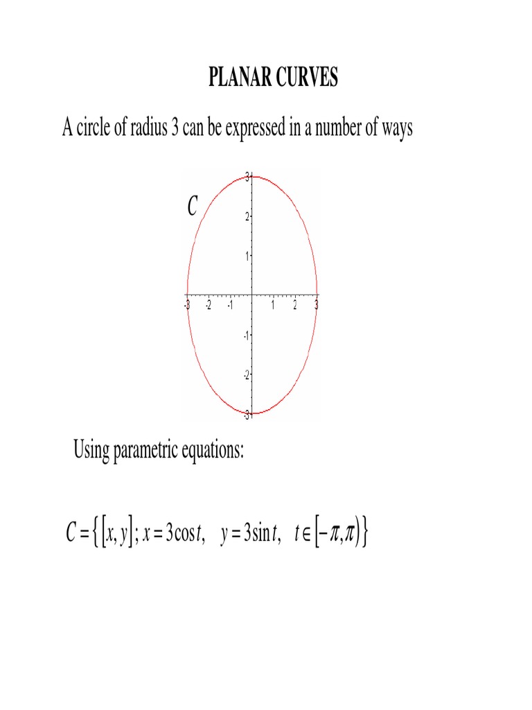 Planar and 3D Curve Analysis | PDF | Curve | Circle