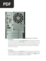 Parallel Port: Labeled Back View of Computer Case