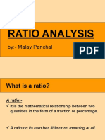 Ratio Analysis: By:-Malay Panchal