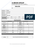 Pay Slip Example