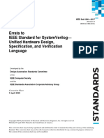 Errata To Ieee Standard For Systemverilog - Unified Hardware Design, Specification, and Verification Language