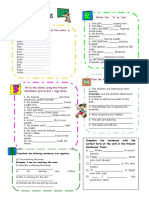 Write, is or are and continuous form verbs