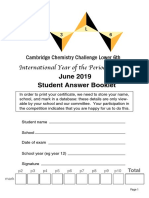 03 C3L6 Student Answer Booklet 2019