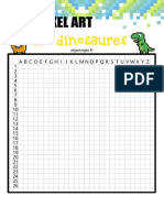 Pixel Art Dinosaure Grille