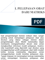 Model Pelepasan Obatdari Matriks