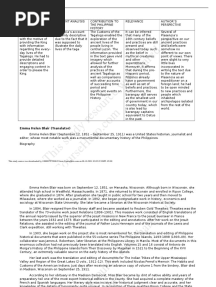 Customs of The Tagalog (Analysis)