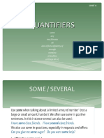 Quantifiers: Some, Any, Much, Many and More