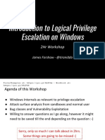 D2T3 - James Forshaw - Introduction To Logical Privilege Escalation On Windows