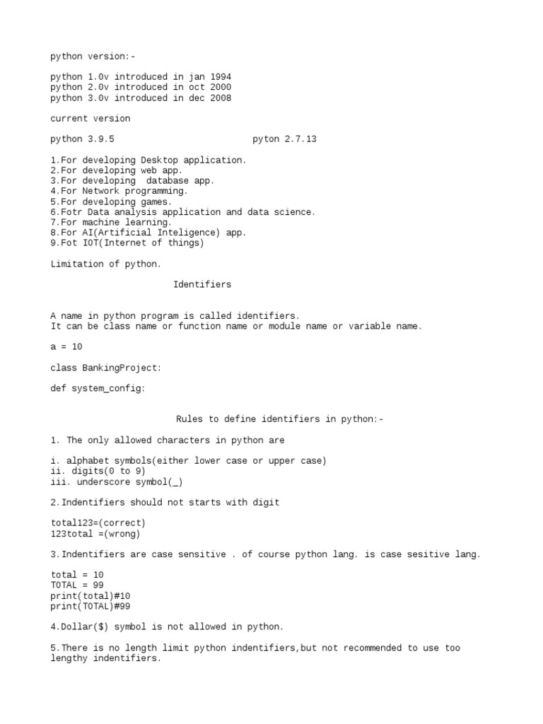 Python Basics for Beginners | PDF | Reserved Word | Python (Programming ...