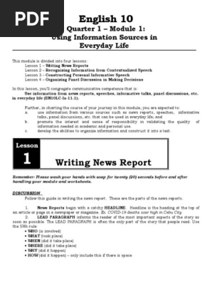 English 10 Quarter 1 Module 1