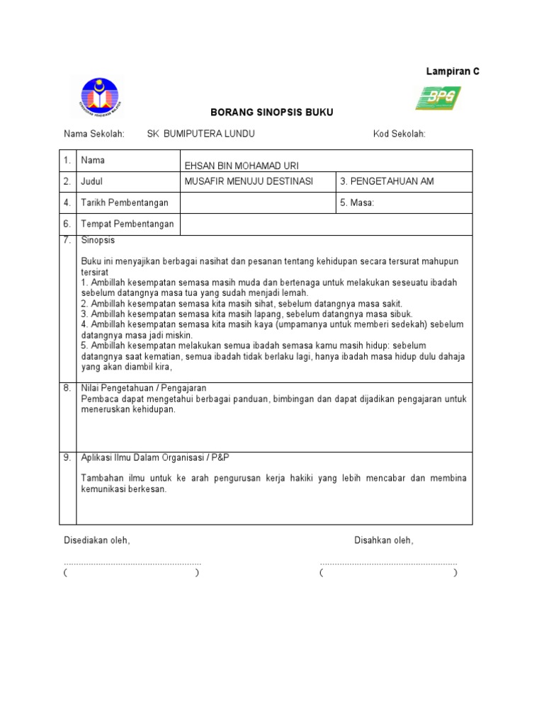 Sinopsis Buku Musafir Menuju Destinasi | PDF