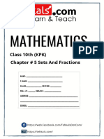 Mathematics: Class 10th (KPK) Chapter # 5 Sets and Fractions