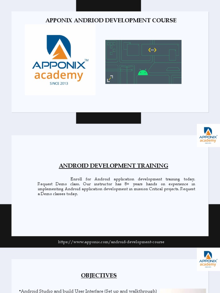 Andriod Development Course | PDF | Java (Programming Language ...