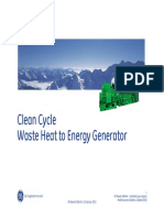 Clean Cycle Waste Heat To Energy Generator: GE Power & Water