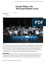 Desenvolvimento Sustentável_ Governo e Campo Magro vão regularizar 100 propriedades rurais - Agência Estadual de Notícias