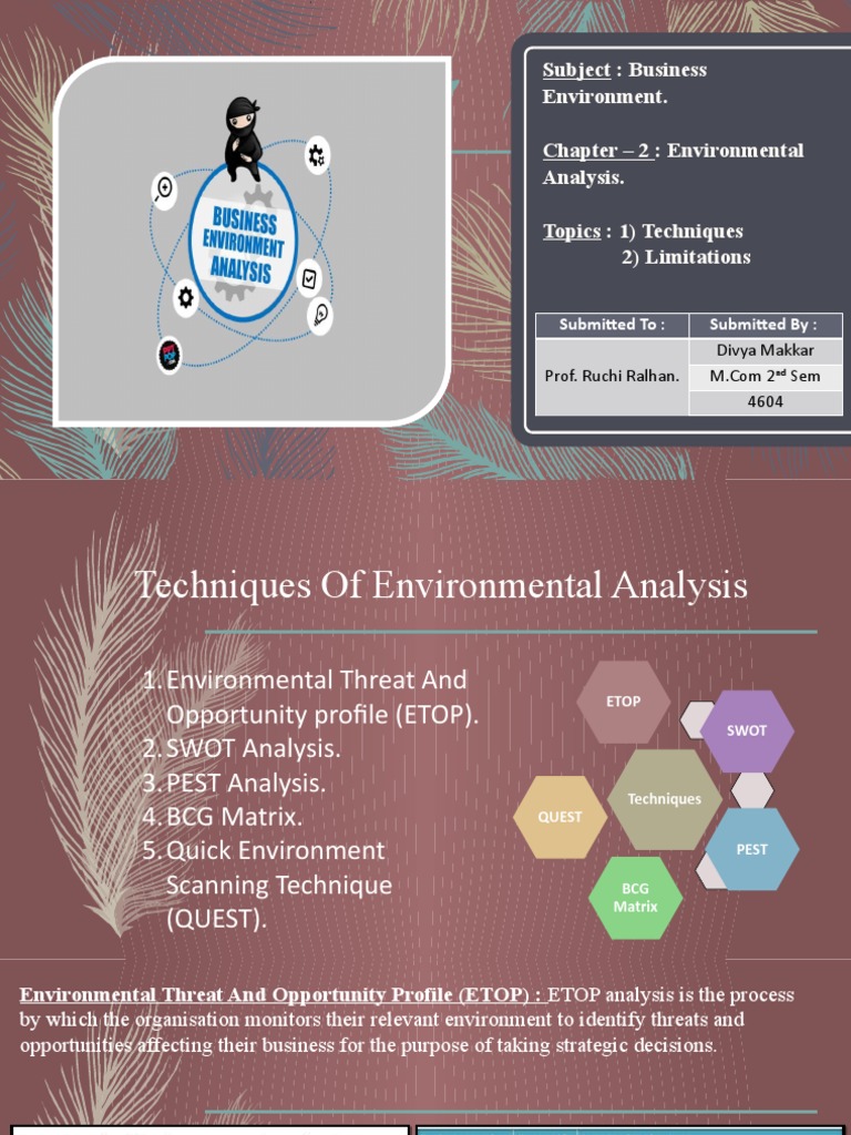 Techniques and Limitations of ETOP Analysis | PDF | Swot Analysis ...